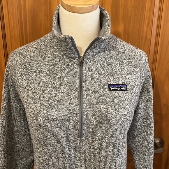 Patagonia Sweaters - Patagonia Sweater Gray Quarter Zip Up Size M